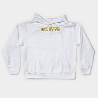 Est. 1998 Cartoonish Retro Birthday Kids Hoodie